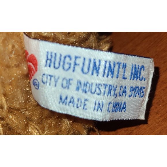 Brown Puppy Dog Plush Winter Snowflake Knit Hat Scarf 14" Hug Fun Intl Toy - Picture 7 of 8